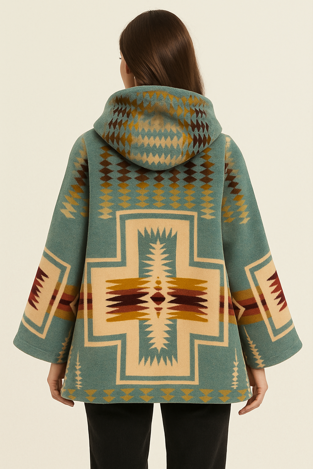 Pinnacle Vista. Warm wool poncho for fall and winter layering