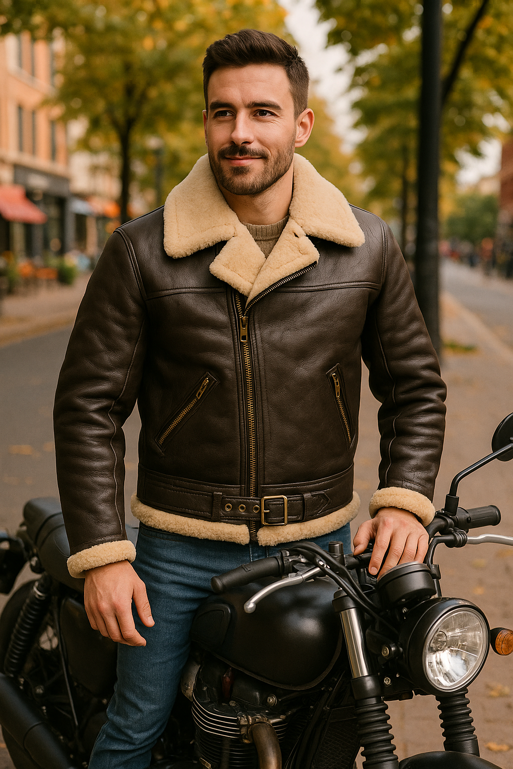 Men’s B3 RAF Shearling Leather Bomber Jacket | WWII Pilot Flight Aviator Coat – Pinnacle Vista