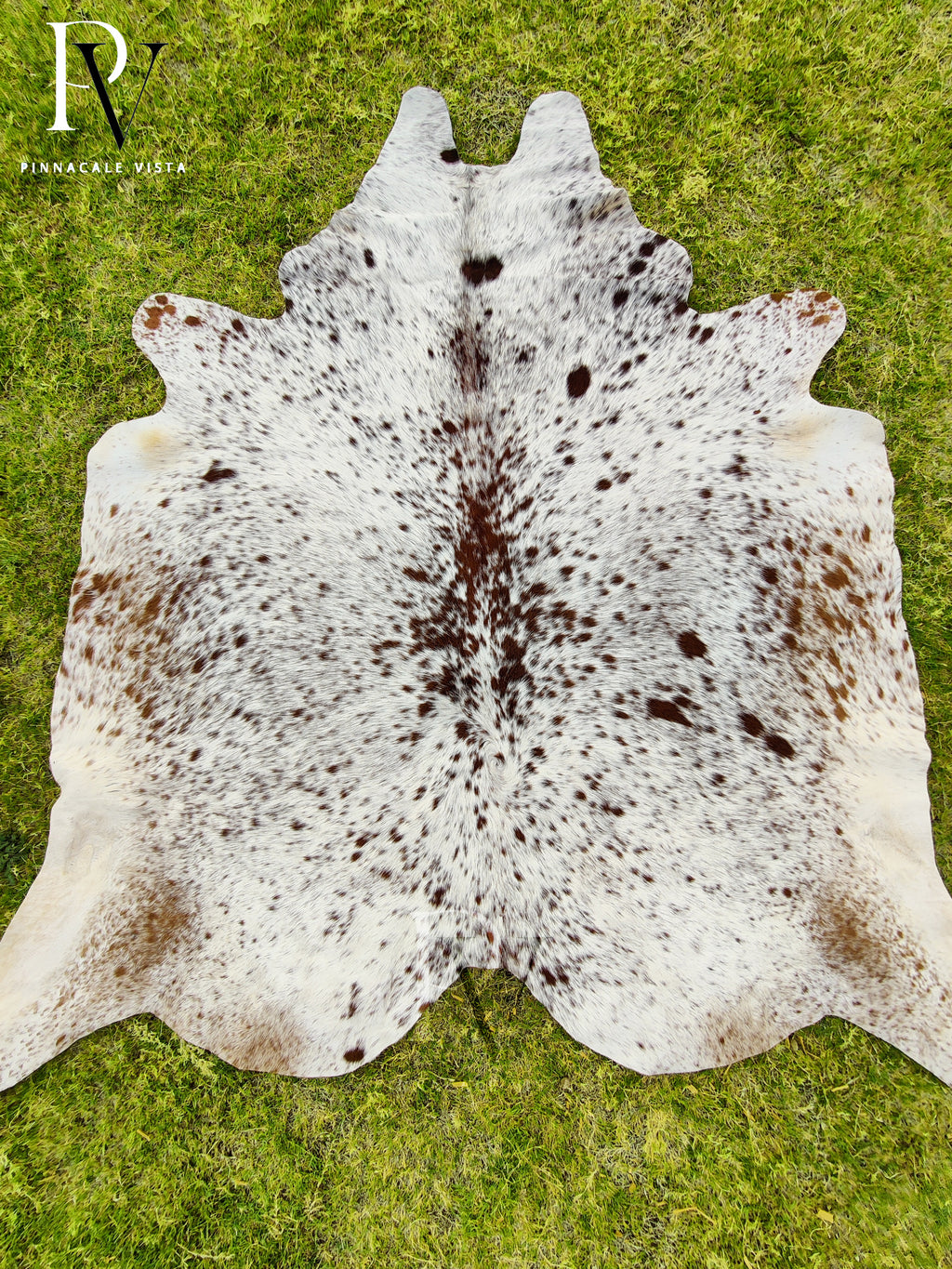 Real Brazilian Tricolor Cowhide Rug – Authentic Natural Cowskin Leather Area Rug 31.8 Sqft | Rustic Modern Decor by PinnacleVista