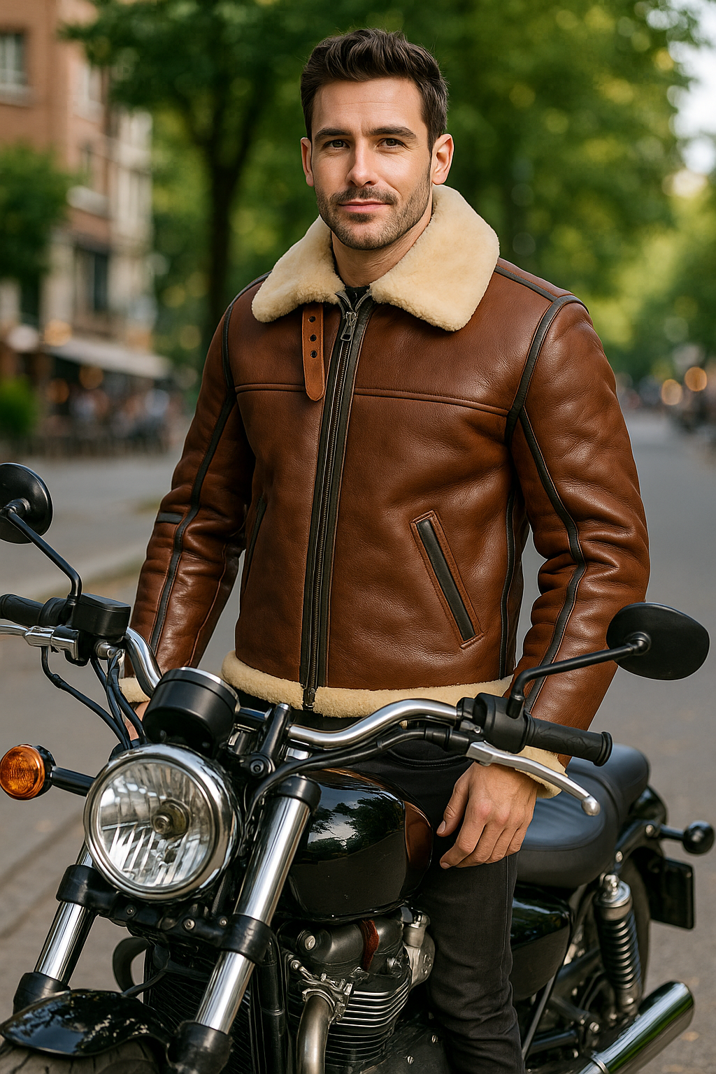 Men’s B6 Redskin Shearling Leather Bomber Jacket | Authentic WWII USAAF Aviator Flight Jacket – Pinnacle Vista