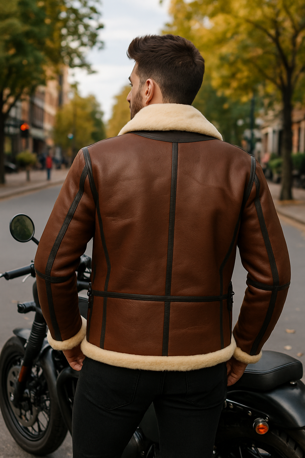 Men’s B6 Redskin Shearling Leather Bomber Jacket | Authentic WWII USAAF Aviator Flight Jacket – Pinnacle Vista