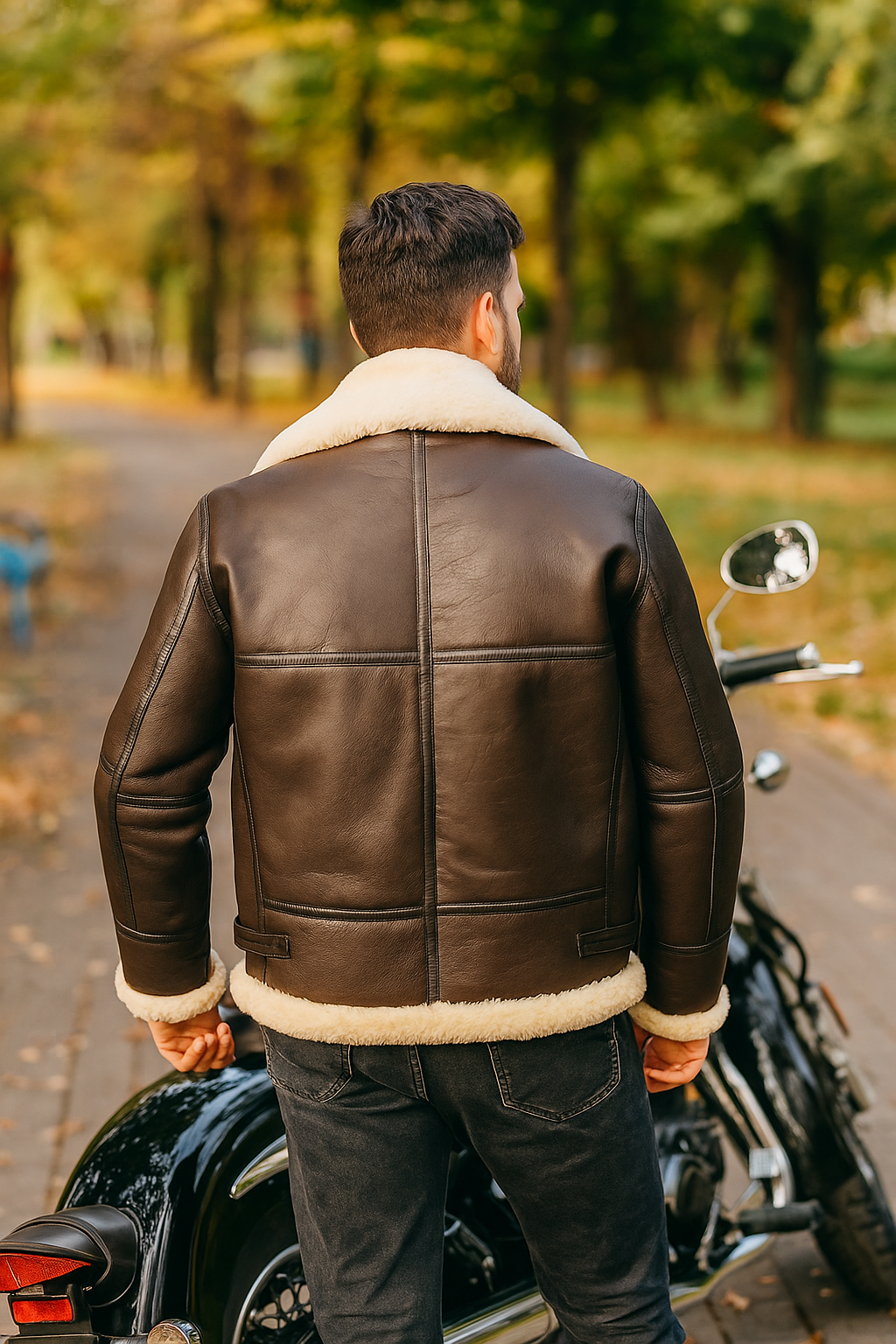 Men’s B3 Bomber Aviator Jacket – Real Sheepskin Leather & Shearling WWII Flight Coat | Pinnacle Vista