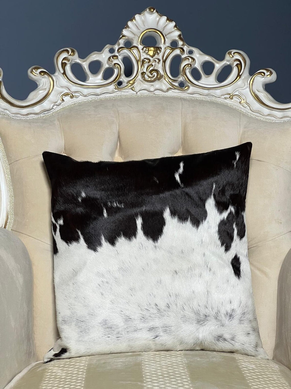 Black & White Cowhide Pillow Covers – 16x16 Handmade Hair-On-Hide Throw Cushion Covers | Rustic Western Home Decor by PinnacleVista