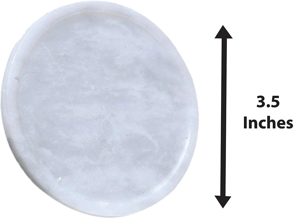 Handmade Black & White Marble Coasters Set with Holder – 6-Piece Elegant Round Drink Coasters for Home Decor, Bar & Table Protection | PinnacleVista