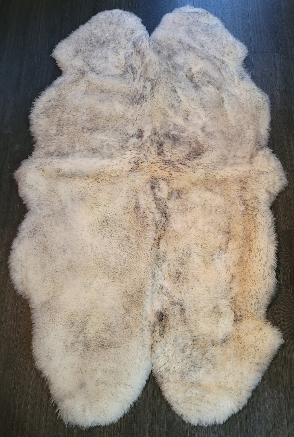 Premium Quad Australian Sheepskin Rug 4x6 | Genuine Fluffy Natural Ivory Gray White – PinnacleVista