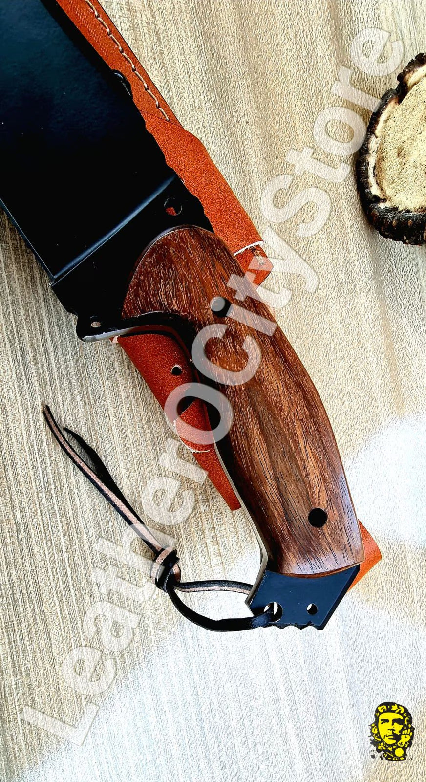 Handmade Damascus Bowie Knife – Tactical Gut Hook Knife with Rosewood Handle | 15" Hunting Blade