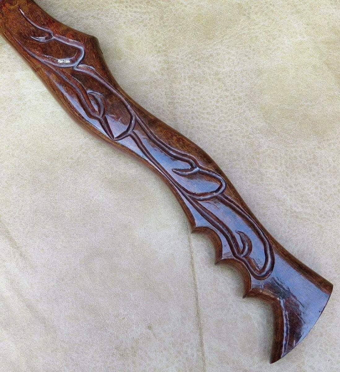 Custom Handmade Damascus Steel Viking Axe | Rosewood Handle | Leather Sheath | Throwing Hatchet | Camping & Hunting Axe by PinnacleVista