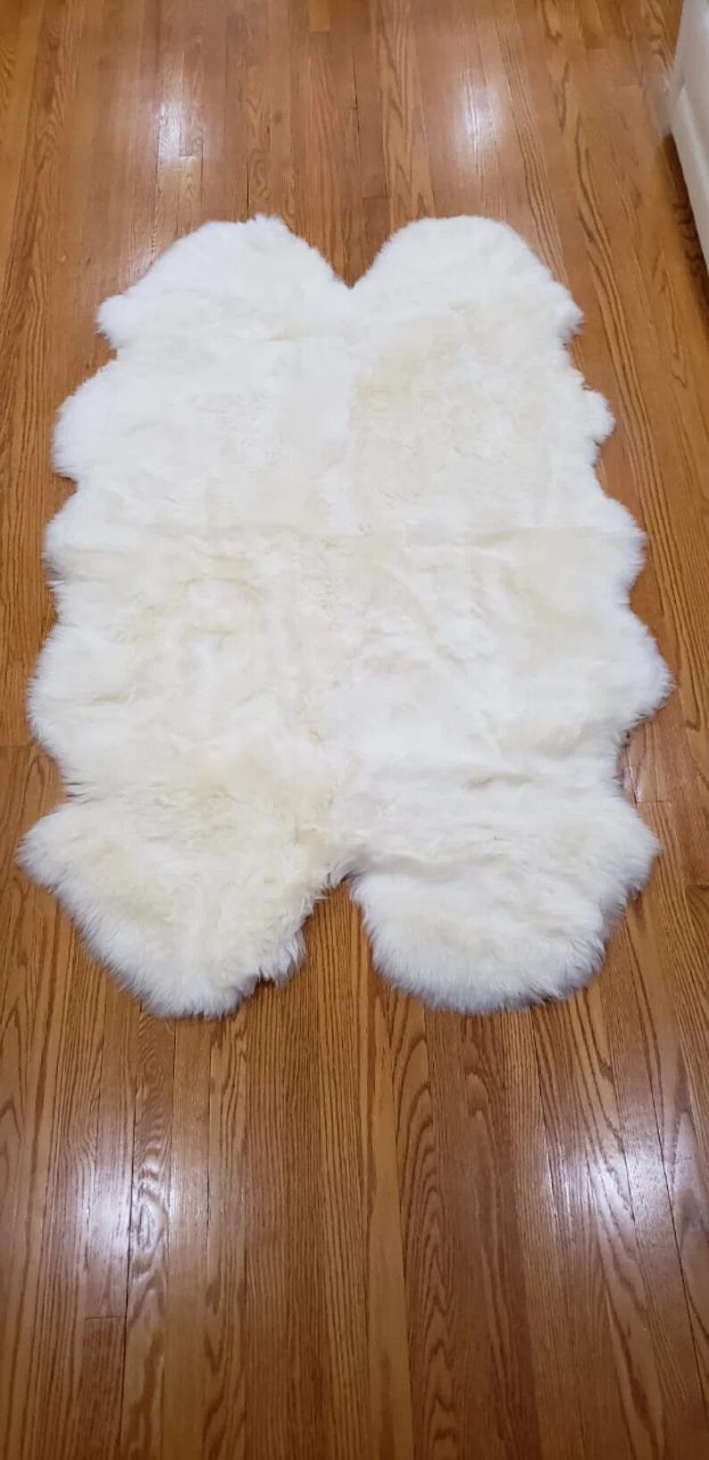Premium Quad Australian Sheepskin Rug 4x6 | Genuine Fluffy Natural Ivory White – PinnacleVista
