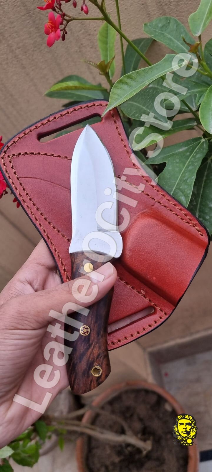 Handmade D2 Steel Hunting Knife with Rosewood Handle – 8" Full Tang Knife | PinnacleVista