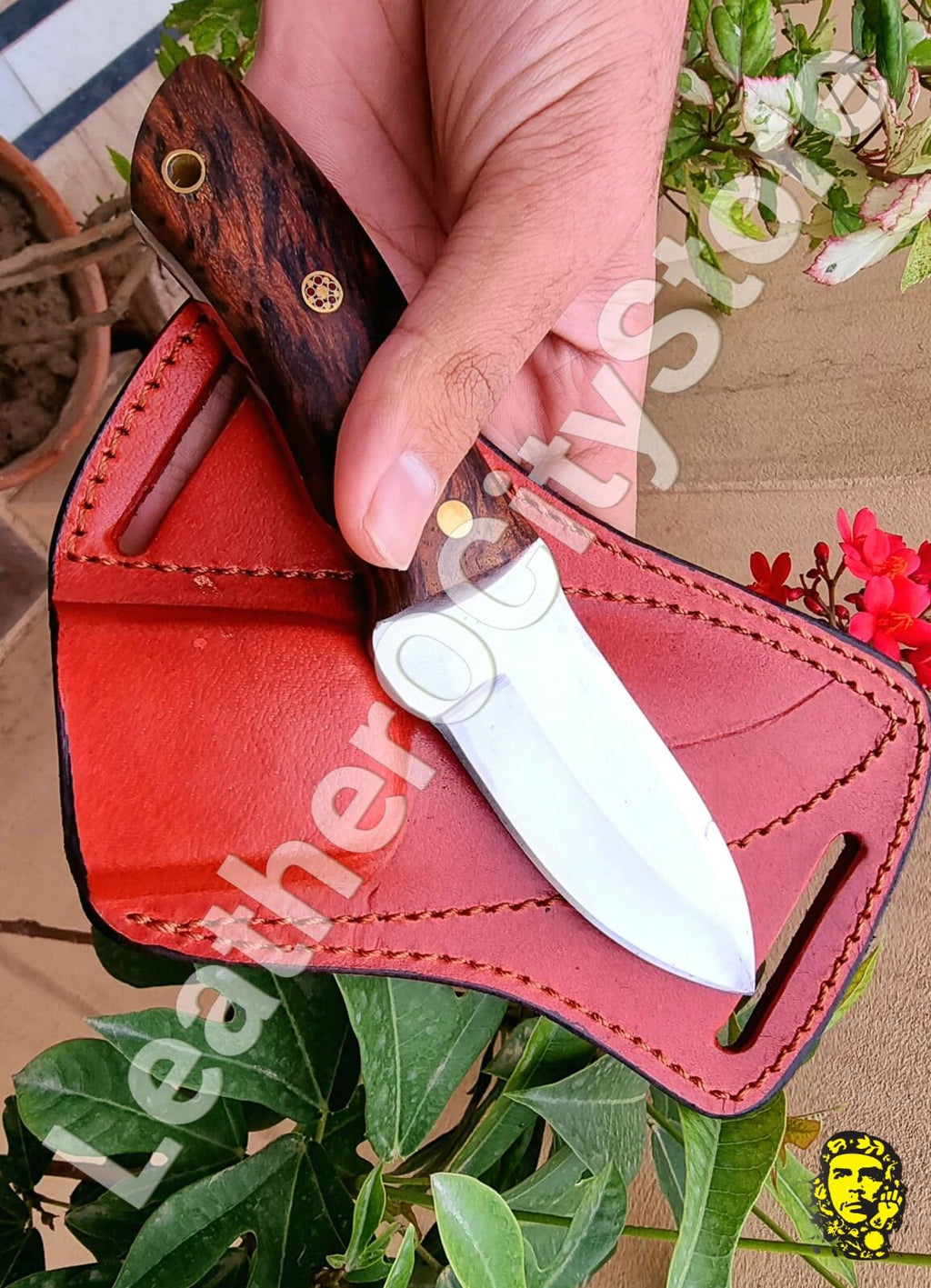 Handmade D2 Steel Hunting Knife with Rosewood Handle – 8" Full Tang Knife | PinnacleVista