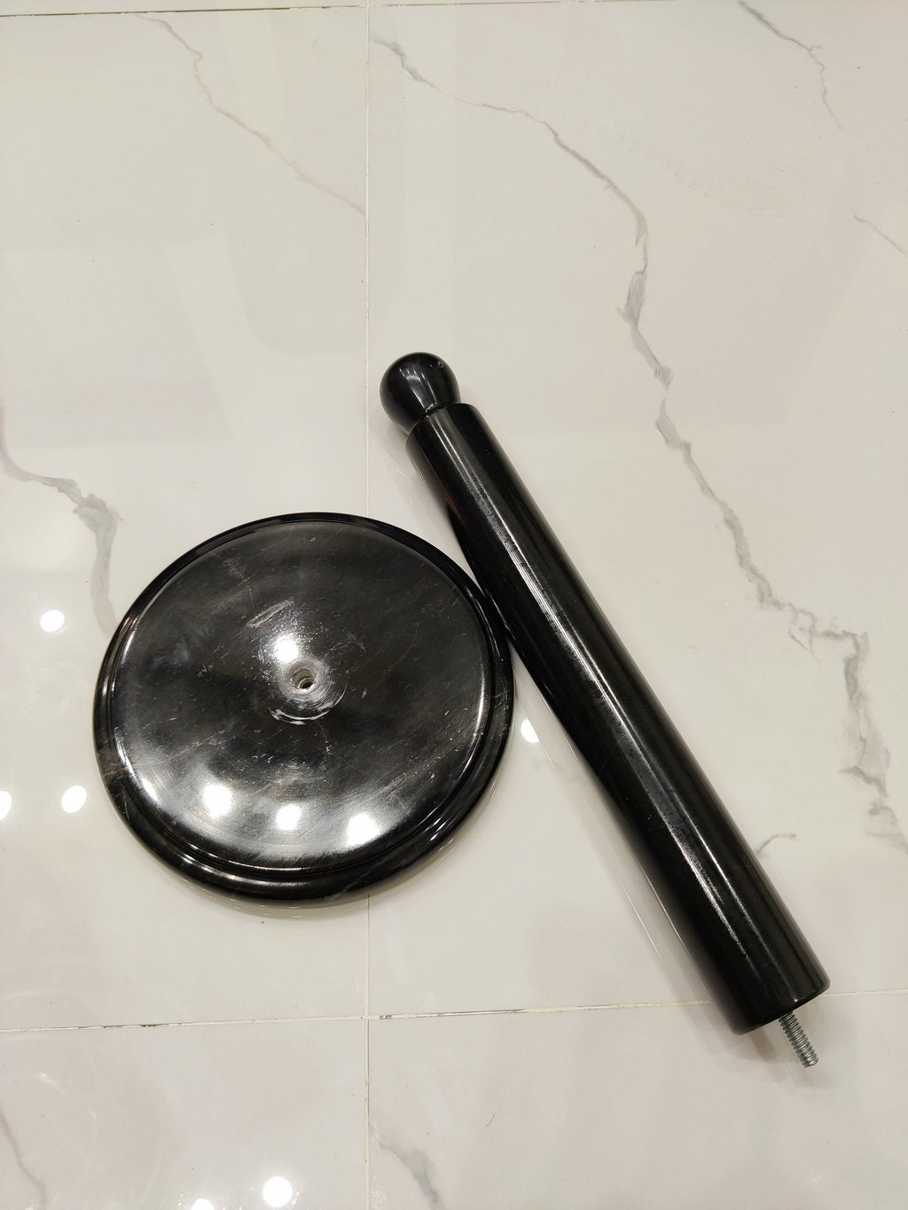 Handmade Marble Paper Towel Holder – Natural Black & White Stone Kitchen Roll Stand | Heavy Vintage Countertop Tissue Dispenser by PinnacleVista