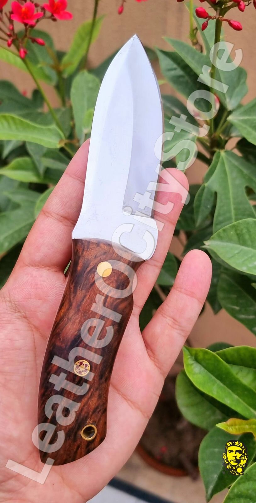 Handmade D2 Steel Hunting Knife with Rosewood Handle – 8" Full Tang Knife | PinnacleVista