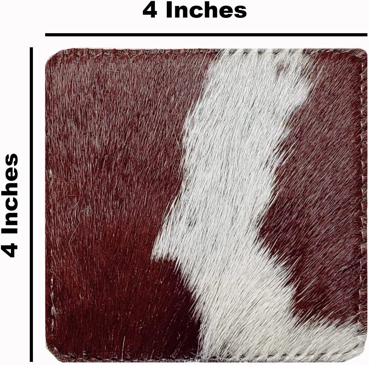 Real Cowhide Coasters Set Western Decor Cow Hide Leather Pack of 6 tea coasters coffee coasters