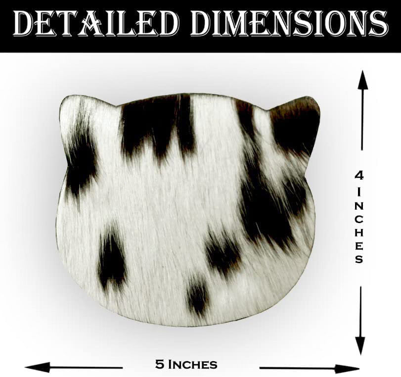 Handcrafted Real CowHide Leather Coaster Set / Cowhide Coaster Set / Hair-on Coasters / Roan / Unique Western / Genuine Leather / Cow Hides