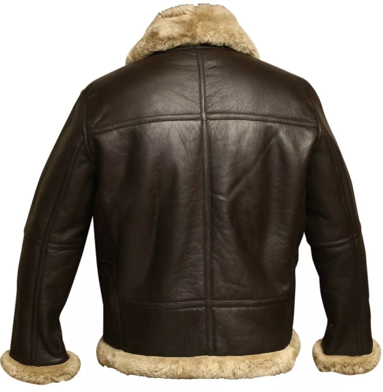Men’s B3 RAF Bomber Jacket – Real Shearling & Sheepskin Leather | WWII Aviator Flight Coat | Reconditioned Vintage Style