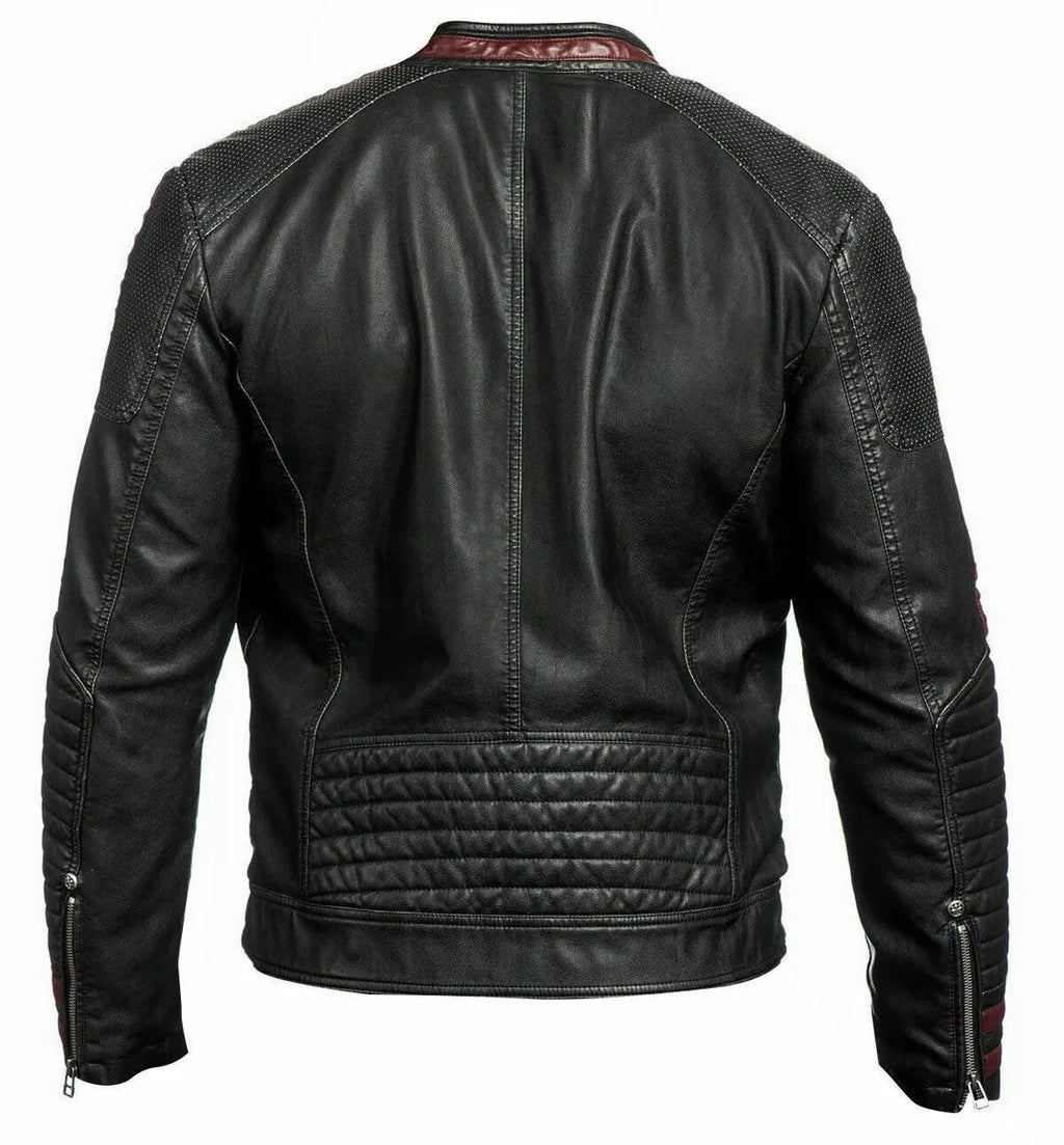 Mass Effect N7 Commander Shepard Leather Jacket for Men | Genuine Lambskin Black Motorcycle Gaming Jacket – Pinnacle Vista