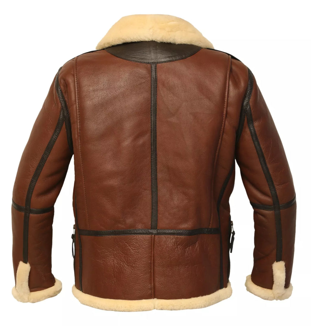 Men’s B6 Redskin Shearling Leather Bomber Jacket | Authentic WWII USAAF Aviator Flight Jacket – Pinnacle Vista