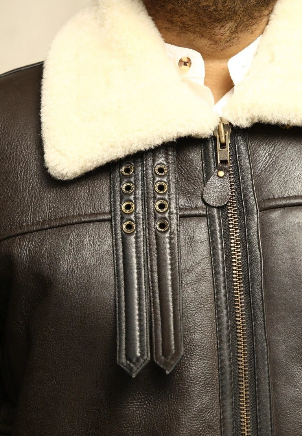 Men’s B3 Bomber Aviator Jacket – Real Sheepskin Leather & Shearling WWII Flight Coat | Pinnacle Vista