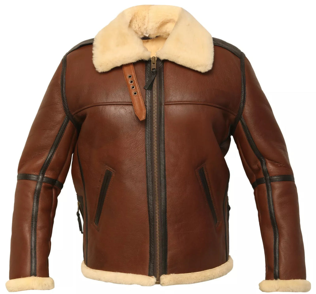 Men’s B6 Redskin Shearling Leather Bomber Jacket | Authentic WWII USAAF Aviator Flight Jacket – Pinnacle Vista