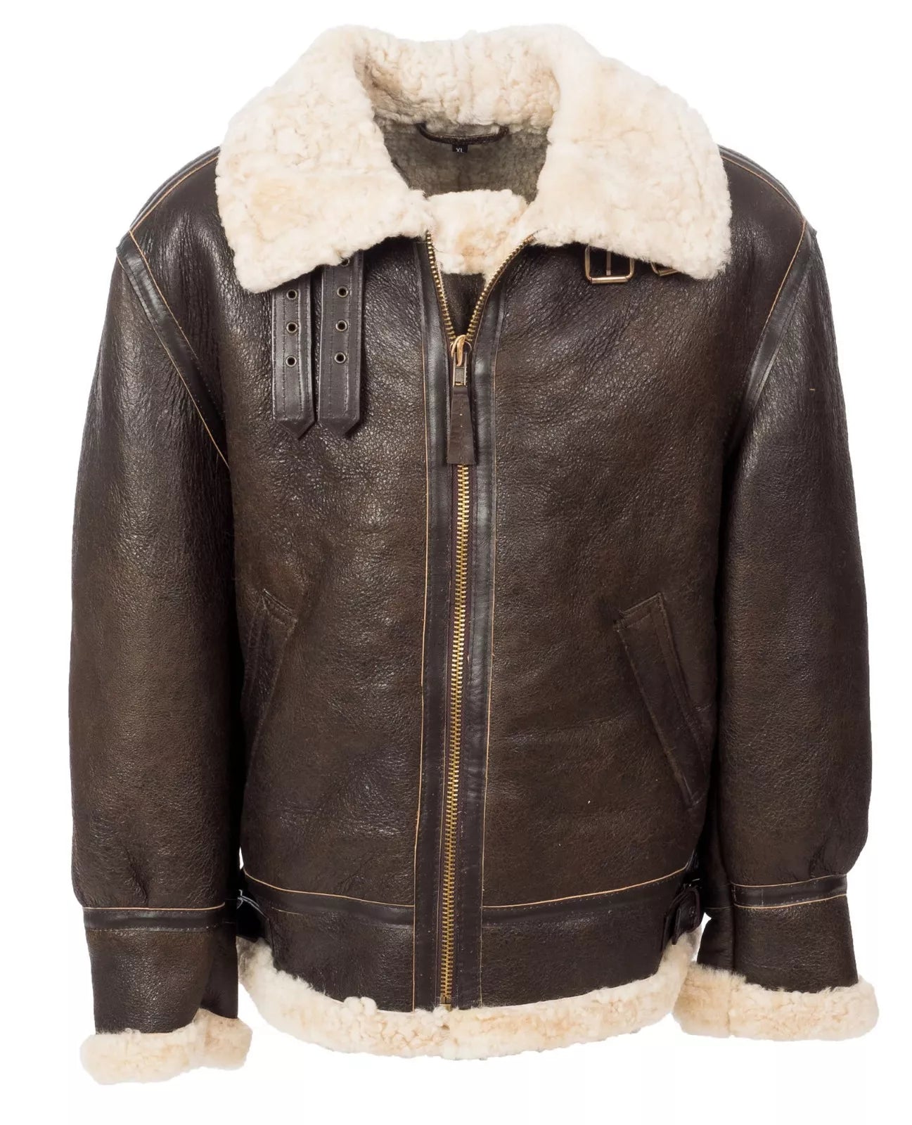 B3 Aviator Bomber Jacket – Real Sheepskin Leather RAF Flight Coat | WWII Pilot Shearling Jacket | Pinnacle Vista