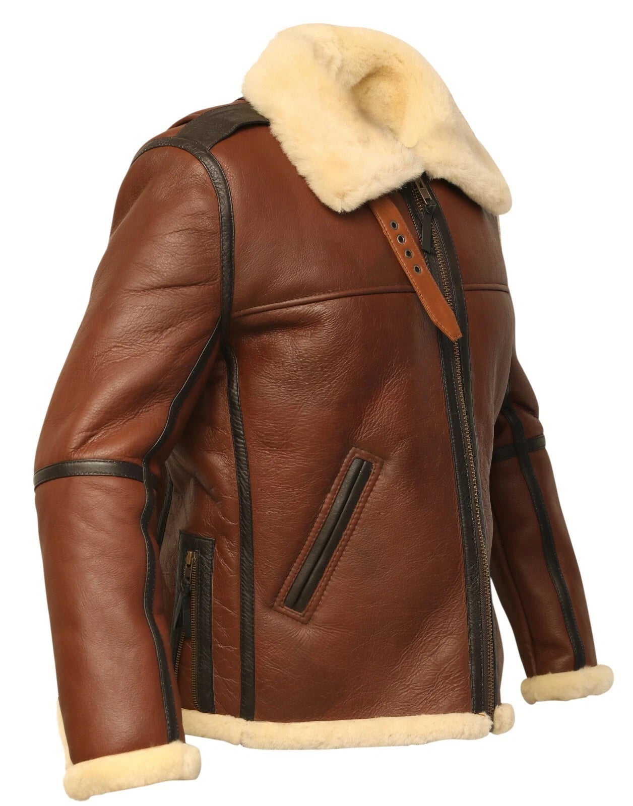 Men’s B6 Redskin Shearling Leather Bomber Jacket | Authentic WWII USAAF Aviator Flight Jacket – Pinnacle Vista