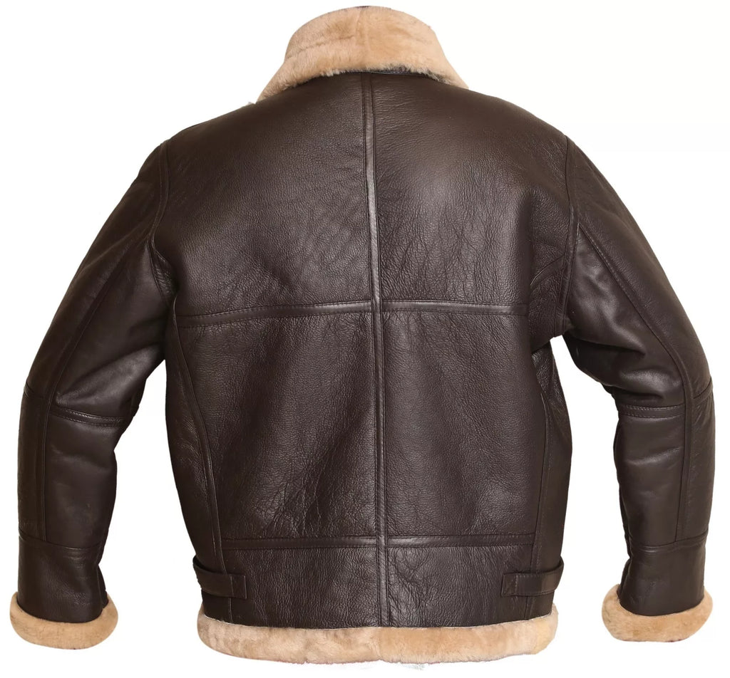 RAF Aviator Bomber Jacket – WWII Men’s Real Shearling & Sheepskin Leather Flight Coat | Battle of Britain Pilot Style